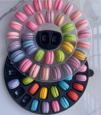 40 miếng Macaron hộp đóng gói bánh quy Hàn Quốc nướng tuyết rõ ràng giòn sô cô la kem bánh quy hộp quà nhỏ