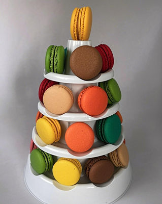 25 Thang nhựa Macaron với PET chất lượng thực phẩm Độ dày 0,55mm và thiết kế tái sử dụng cho bao bì Macaron