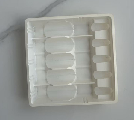 Vỏ thuốc nhựa PET màu trắng bên trong mô hình thiết kế chống giả mạo