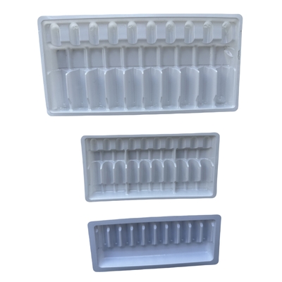 Phương pháp PET ampoule tray tùy chỉnh 1ml 2ml 5ml 10m nước tiêm ampoule tray PET chân không hình thành tray tùy chỉnh