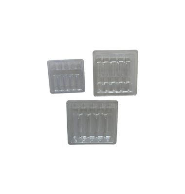 Blister Tray Packaging For Water Injection 1ml 2ml 5ml 10ml PET Ampoule Tray tùy chỉnh