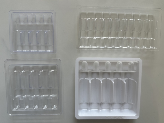 Blister Tray Packaging For Medicine Water Injection 1ml 2ml 5ml 10ml PET Ampoule Tray Tùy chỉnh