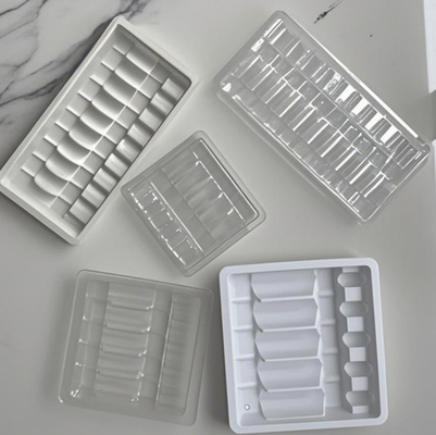 PVC rõ ràng PET PP Clamshell Bao bì nhựa Blister Ampoule Tray với giấy card Insert