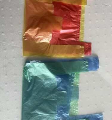 Customized Recyclable HDPE Plastic Bag with High Impact Resistance for Supermarket Shopping