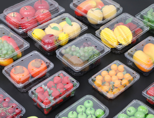 Food-grade transparent PET supermarket consumables - Plastic fresh produce trays - Inner packaging tray for disposable vacuum-formed plastic trays