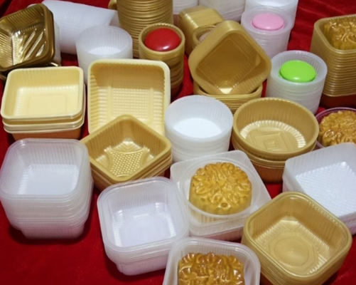 Hộp PET có thể tùy chỉnh và tái chế với niêm phong nhiệt cho bao bì sô cô la và macaron