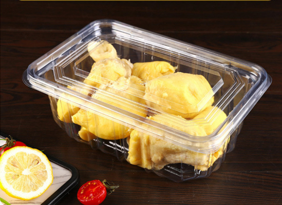Thiết kế tùy chỉnh Thẻ nhựa dùng một lần và hộp đóng gói macaron với PET tái chế và niêm phong nhiệt