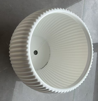 Đĩa hoa gốm giả nhựa HDPE và đĩa hoa nhựa nhiều kích cỡ Tùy chọn lớp phủ PE và lỗ thoát nước