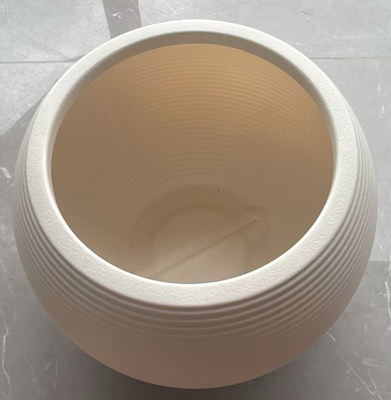 Nordic Minimalist PE Coated Ceramic Flowerpot in Multiple Sizes for Indoor and Outdoor Use