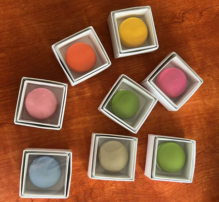 Hộp bao bì Macaron trong suốt thân thiện với môi trường có in tùy chỉnh để trưng bày quà tặng và thực phẩm