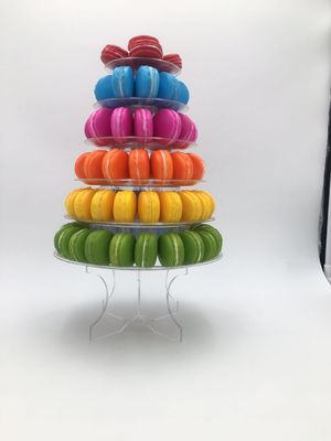 Clear Macaron Display Tower Nhựa tái chế trong suốt 10 tầng cho tiệc cưới