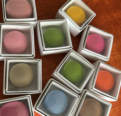 Thẻ bán kính Macaron bằng nhựa thân thiện với môi trường với in tùy chỉnh cho bao bì thực phẩm
