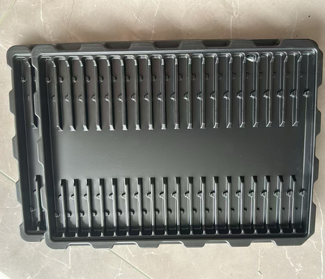 Thiết kế tùy chỉnh Transparent PET thân thiện với môi trường Anti-static Plastic Blister Tray cho các thành phần điện tử